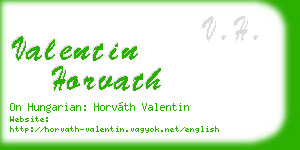 valentin horvath business card